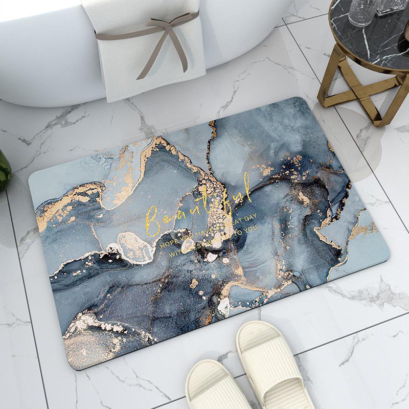 Mramorová diatom absorpční rychleschnoucí protiskluzová koupelnová předložka