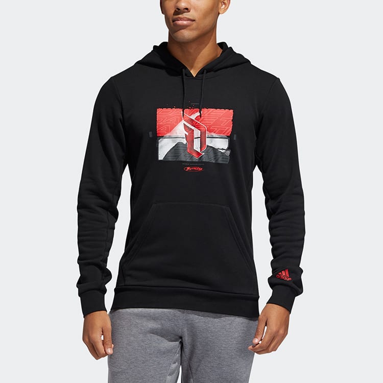 adidas Sweatshirts Men's Black Hooded Moderate Regular GJ2315
