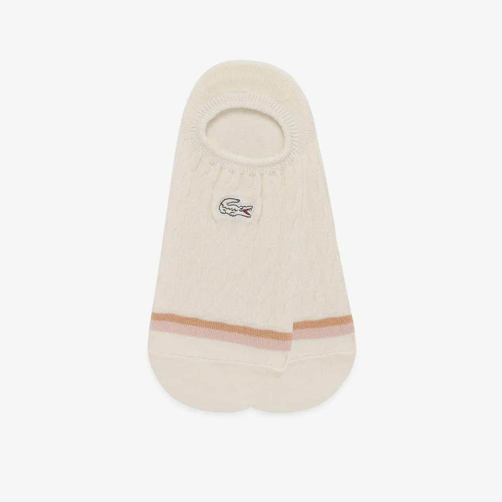 Women s Cable Fake Socks RA784E-55N-70V Black (031)