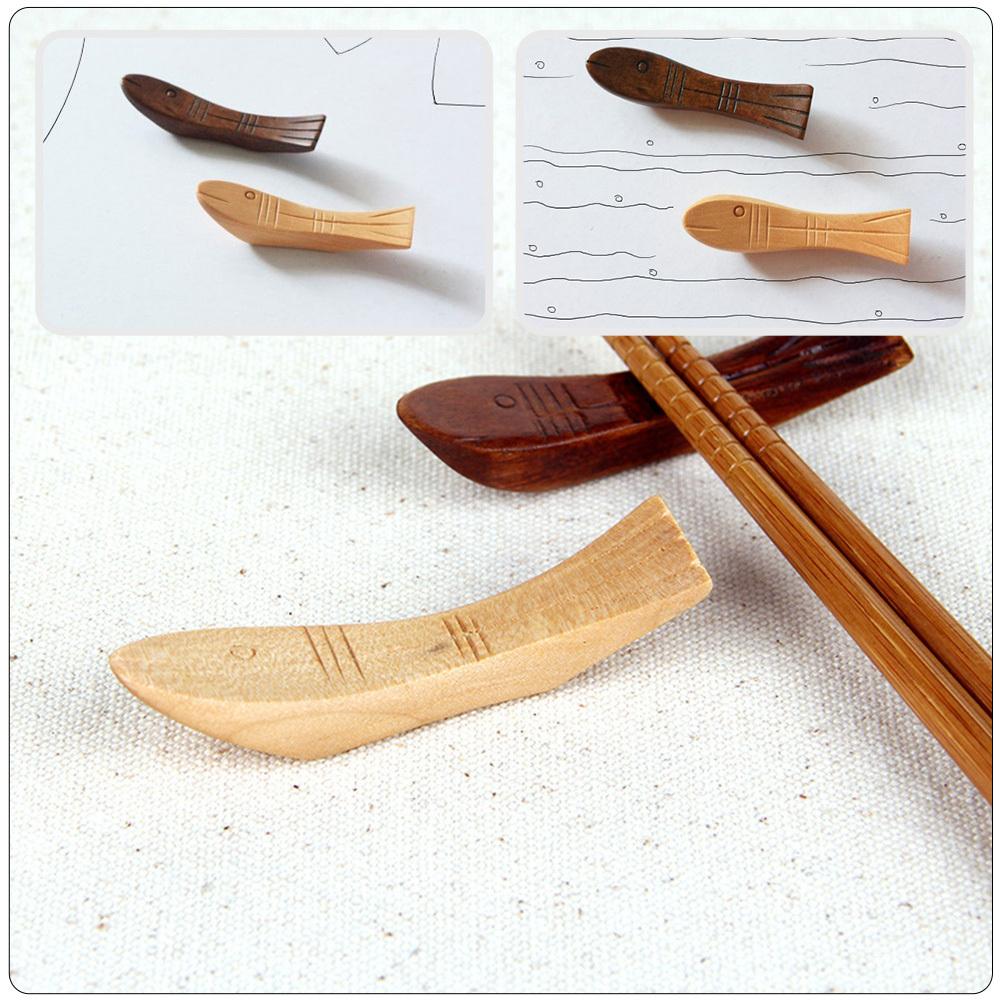 4 pcs Wooden Chopstick Rests Japanese Style Smooth Surface Table Decor For Holding Chopsticks Kitchen Cutlery Organizer Dinning