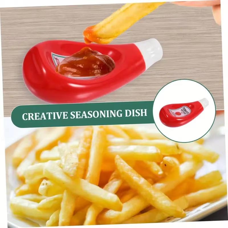 4.4 Inches Ketchup Dish Mustard Dish Salad Dressing Dish Mayonnaise Dish for Kitchen Home 4 Colors Ceramic Dipping Dish