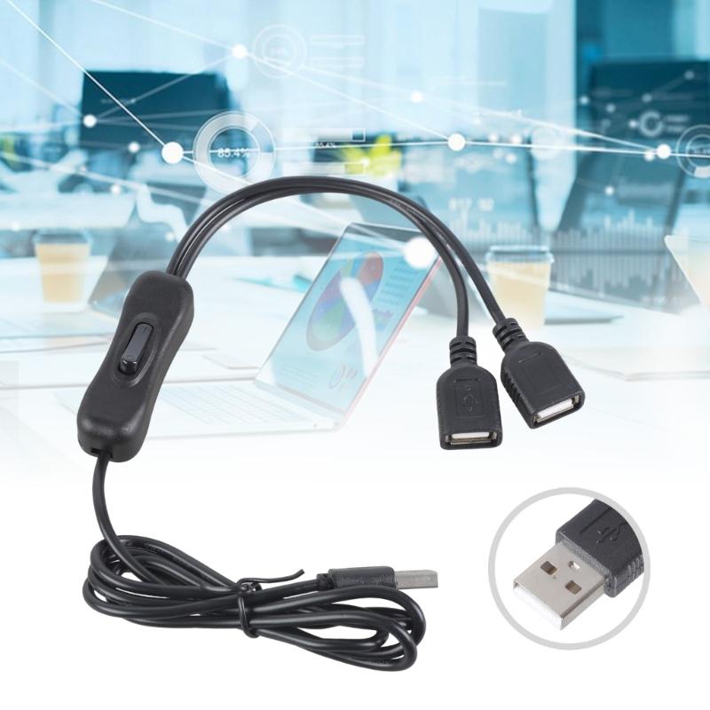 Double USB Output Charging Cord With Switcher For Home Office Use Flexible Lengths Fast Speed Power Supply