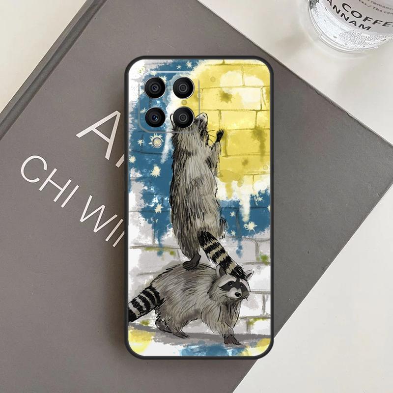 Cartoon Raccoon Kawaii Case For Samsung Galaxy M20 M32 M52 M56 M06 M16 M36 M54 M34 M14 M35 M55 M15 M11 M31 M13 M53