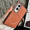 For Samsung Galaxy Z Fold 8 Ultra Magnetic Frosted Leather Hinge Cover For Samsung ZFold8 Fold 7 6 5 Shockroof Hard Shell Cover