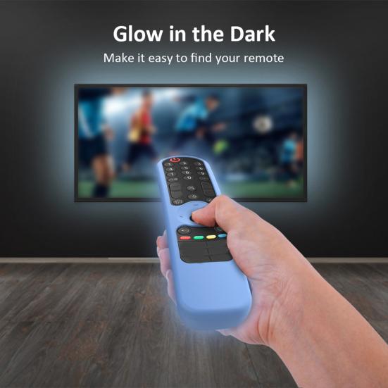 Remote Control Cover Waterproof Stain-resistant Shockproof Glow in The Dark Wear-resistant Full Protection with Strap TV Remote Control Holder