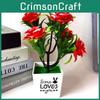 Artificial Rose Plant Decor With Plastic Construction For Home And Office Beautification