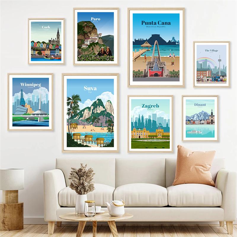 

Торонто Окленд путешествия холст картина настенный художественный постер и принты украшение для гостиной спальня домашний декор картина