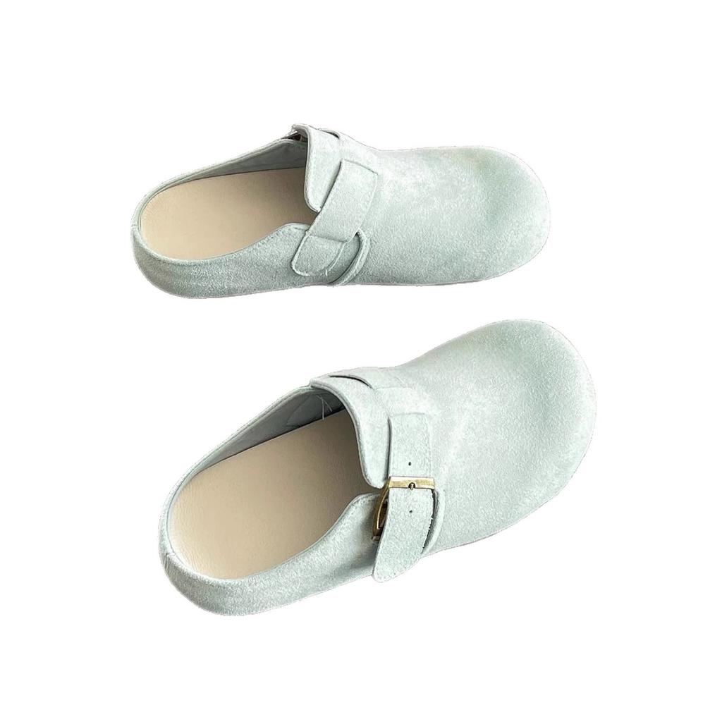 Flat-bottomed bag head and half slippers for summer wear, new models, super-hot lazy Birkenstock sandals.