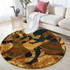 Egypt pattern round rug,Carpet Rug for Living Room Bedroom Playroom ,Non-slip Floor Mat,Holiday Gifts and Birthday Gifts.