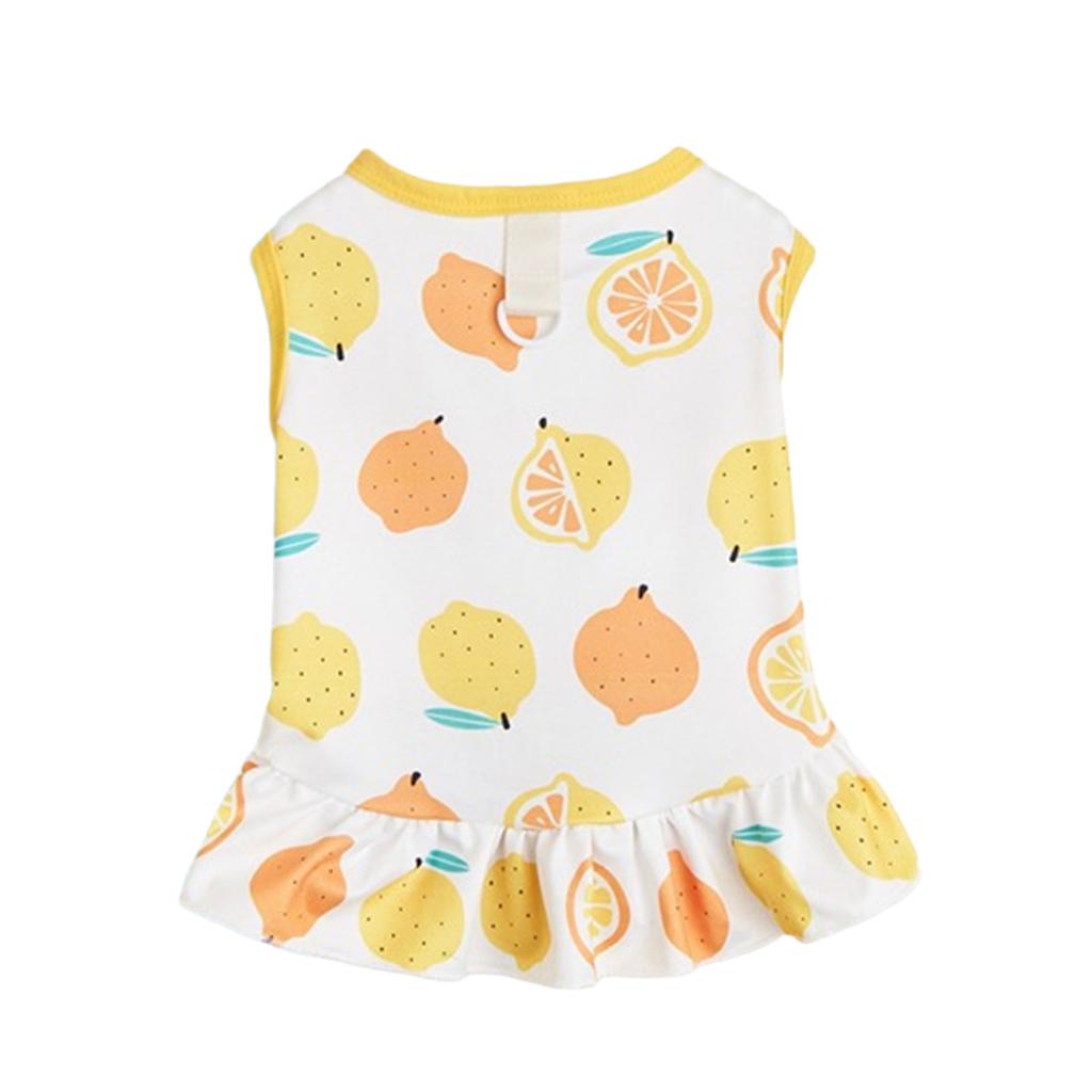 Cute Print Skirt for Small Dogs Sweet Cats Dogs Dress Summer Spring Small Dogs Traction Rings Comfortable Dogs Skirt