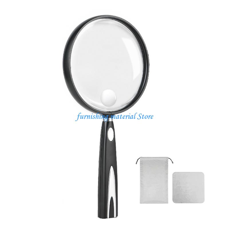 Y5GD Ręczna Lupa 2x/1.5x Odporna na Stłuczenia Soczewka Antypoślizgowy Uchwyt Doskonała do Czytania, Pracy z Bliska, Hobby w Naturze dla Dorosłych