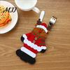 Christmas Gift for Family Cutlery Holder Pockets, Santa Snowman Reindeer Tableware Bags, Pouch Reusable Knife Fork Bags Spoon Fork, Xmas Party Dinner