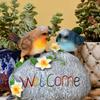 Realistic Bird Statue Resin Outdoor Garden Decoration Welcome Sign Sculpture For Garden Yard Lawn Decoration Gift