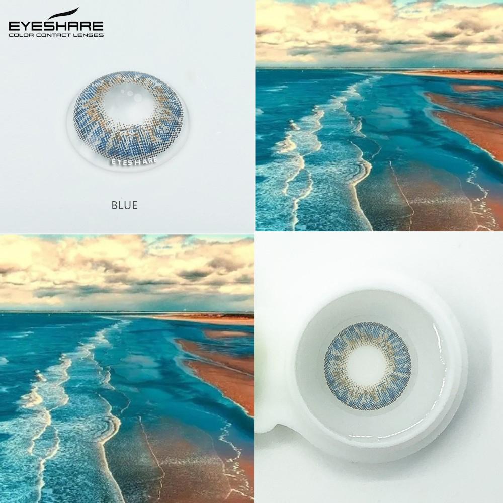 Eyeshare Lentile de contact Color Softlens 1 pereche Seria 3TONE Lentile de contact colorate Ochi Utilizare anuală Contacte cosmetice