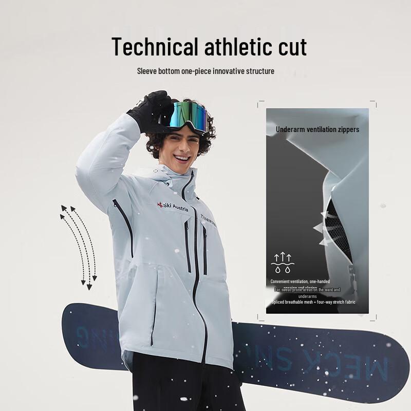 Tamboer Unisex Outdoor Ski Down Jacket 550537D