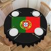Flag of Portugal Tablecloth Round Waterproof Portuguese Republic Coat of Arms Table Cloth Cover for Party 70 Inch