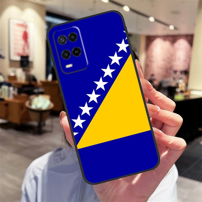 Bosnia and Herzegovina Flag Case For Oppo A17 A77 A80 A40 A60 A98 A78 A18 A38 A58 A16 A76 A96 A74 A94 A54 A57S A15 Cover