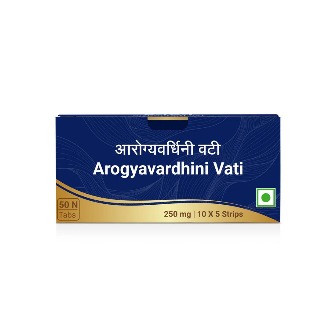 

Arogyavardhini Vati, Tablets | 250 mg Pack = 50 Tabs