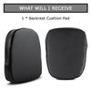 Motorcycle Backrest Cushion Pad, Round Sissy Bar Pad, Universal Fit, Black (Type B)