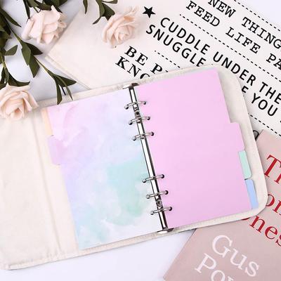A6 Notebook Binders Category Page Tab Binder Index Page Loose Leaf Separator Page Cherry Blossoms Style Notebook Divider Index