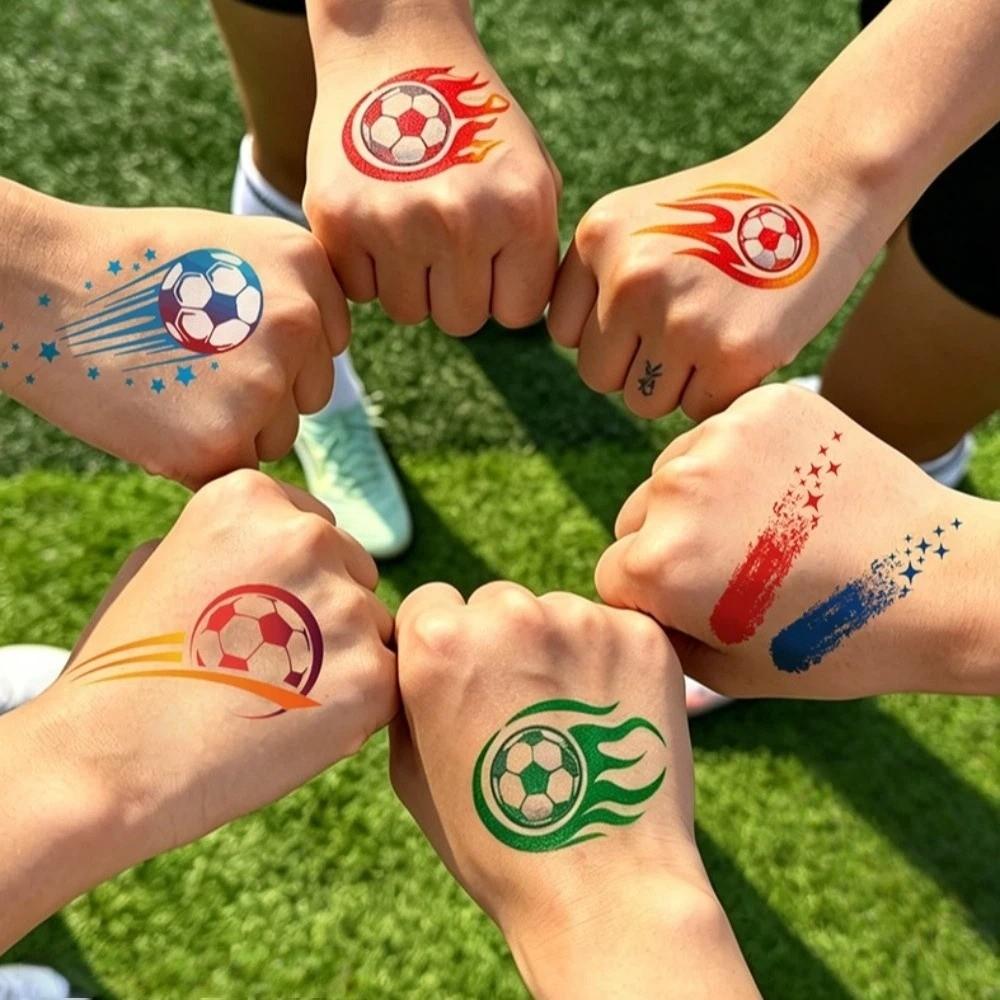 Sofort Fußball Temporäre Tattoos Wassertransfer Aufkleber Sport Serie Tattoo Sticker Körperkunst