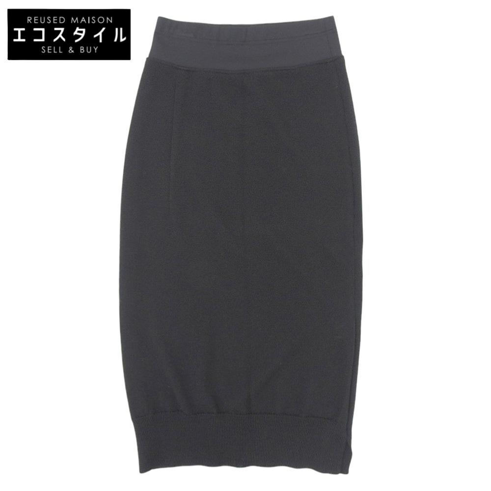 

Y s WOOL ROVING PLAIN STITCH KNIT SKIRT Wool skirt for women, black, 2 22AW skirt 2 blackUsed