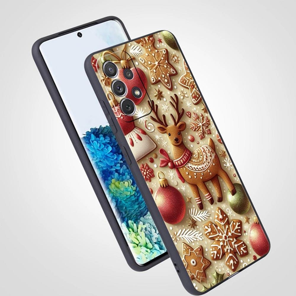 New Year Christmas Phone Case for Samsung Galaxy A55 A35 A17 A07 A15 A13 A25 A51 A71 A72 A73 A32 A52 A52S A41 5G Soft TPU Shell