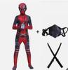Kids' Halloween Deadpool 4 Jumpsuit Costume - Movie-Style Performance Outfit