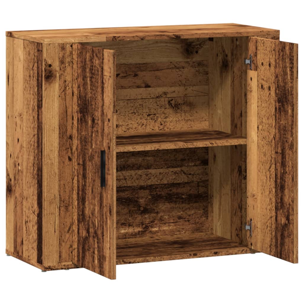 Sideboard Rustic Wood Look 80 x 33 x 70 cm Engineered Wood