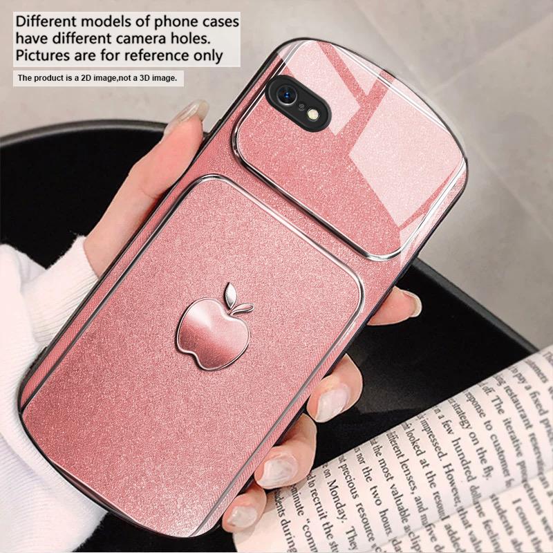 Vintage srebrna ramka Do iPhone 17 16 15 14 13 Plus 12 mini 11 Pro Max XR Xs Max X 7 8 6S 22 20 Eliptyczne szklane etui na telefon