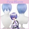 Perucă Autentică Cosplay Eva Ayanami Rei Cu Sârmă la Temperatură Înaltă Albastru Deschis