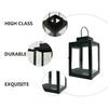 Wind-proof Iron Wind Lamp Wrought Iron Outdoor Hanging Lantern Lantern Candle Stand  Home Decor