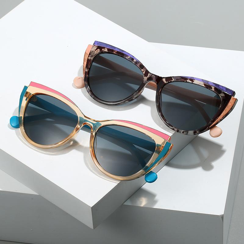 New Fashionable Personalized Cat Eye Women'S Myopia Sunglasses Retro Neutral High Quality Luxury Sunscreen Glasses