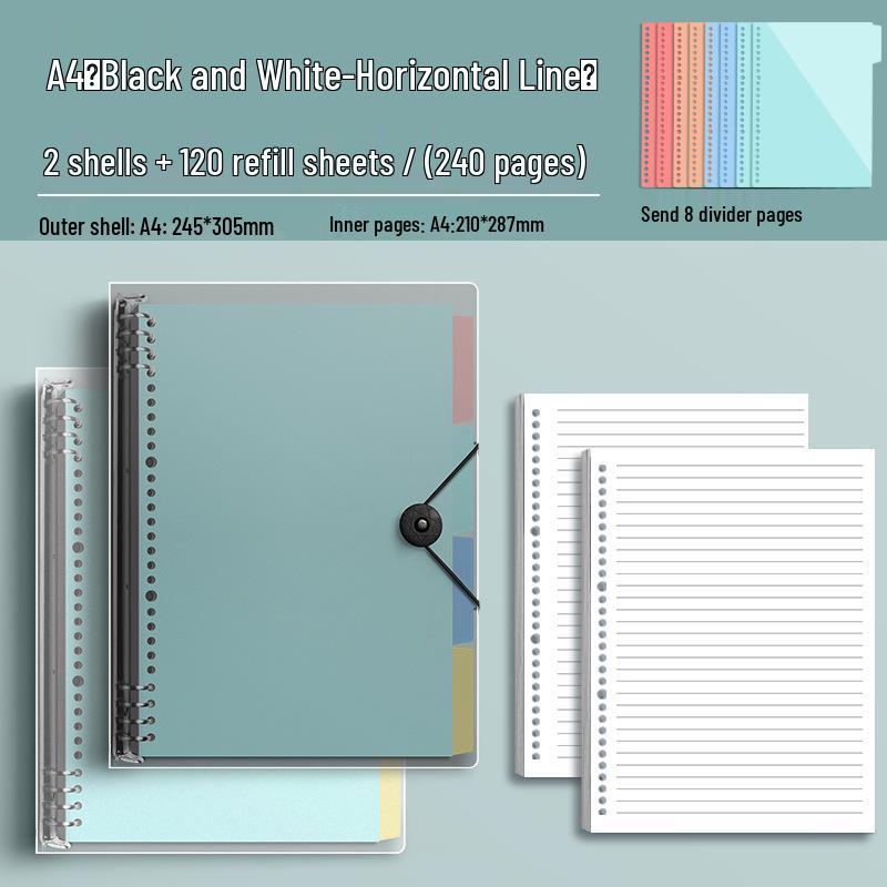 Comfort Grip Thick Ring Binder Notebook, B5/A4 Loose-Leaf Refill, Ideal for Junior High Students