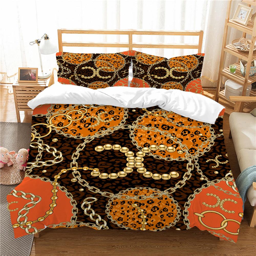 3D Digital Printed Bedding Set, Luxurious Home Duvet and Pillowcase, 2/3 Pieces of Microfiber Fabric for Home Decoration