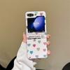 For Samsung Galaxy Z Flip 3 4 5 Case Z Flip5 ZFlip 5 ZFlip5 Colorful Love Heart Glitter Cards Bracelet Shockproof Cover