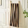 FY FIBER HOUSE Striped Flannel Throw Blanket - Soft Cozy Striped Blanket for Couch, Sofa, or Bed - 50"x60", Black Brown, All Season Use