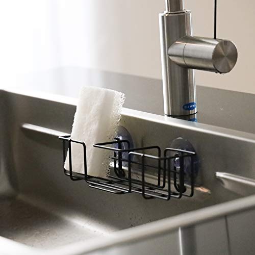 Pearl Metal Sponge Rack, Slim Pocket, Kitchen Storage, Limited Edition, Black, BLKP, AZ-5103