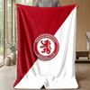 Middlesbrough Football Print Flannel Blanket, Soft Warm Lightweight Throw Blanket for Sofa Bed Camping
