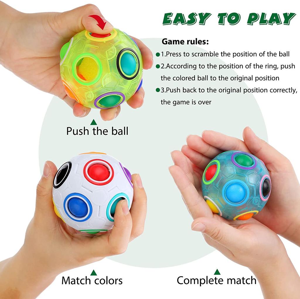 Rainbow Ball Puzzles Antistress Cube Football Magic Cube Educational Learning Toys for Children Adult Kids Stress Reliever Toys