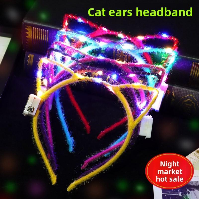 Rabbit Mouse Ears Luminous Headwear Cat Ear Crown Hair Accessory Gift
