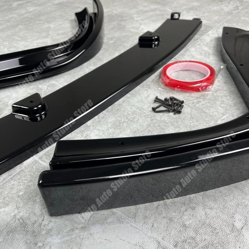 3pcs H Style Front Bumper Lip Spoiler for BMW E39 5 Series M5 M Pack 1996-2003 MP Bumpers Sedan Touring Wagon Gloss Painted