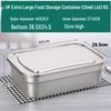 ZISIZ Thickened Commercial Rectangular Stainless Steel Food Container
