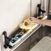 Wall Mounted Shoe Rack Free Punch Slipper Rack Bathroom Slipper Hook Shoe Storage Shelf Drying Rack Door Shoe Hanging Holder