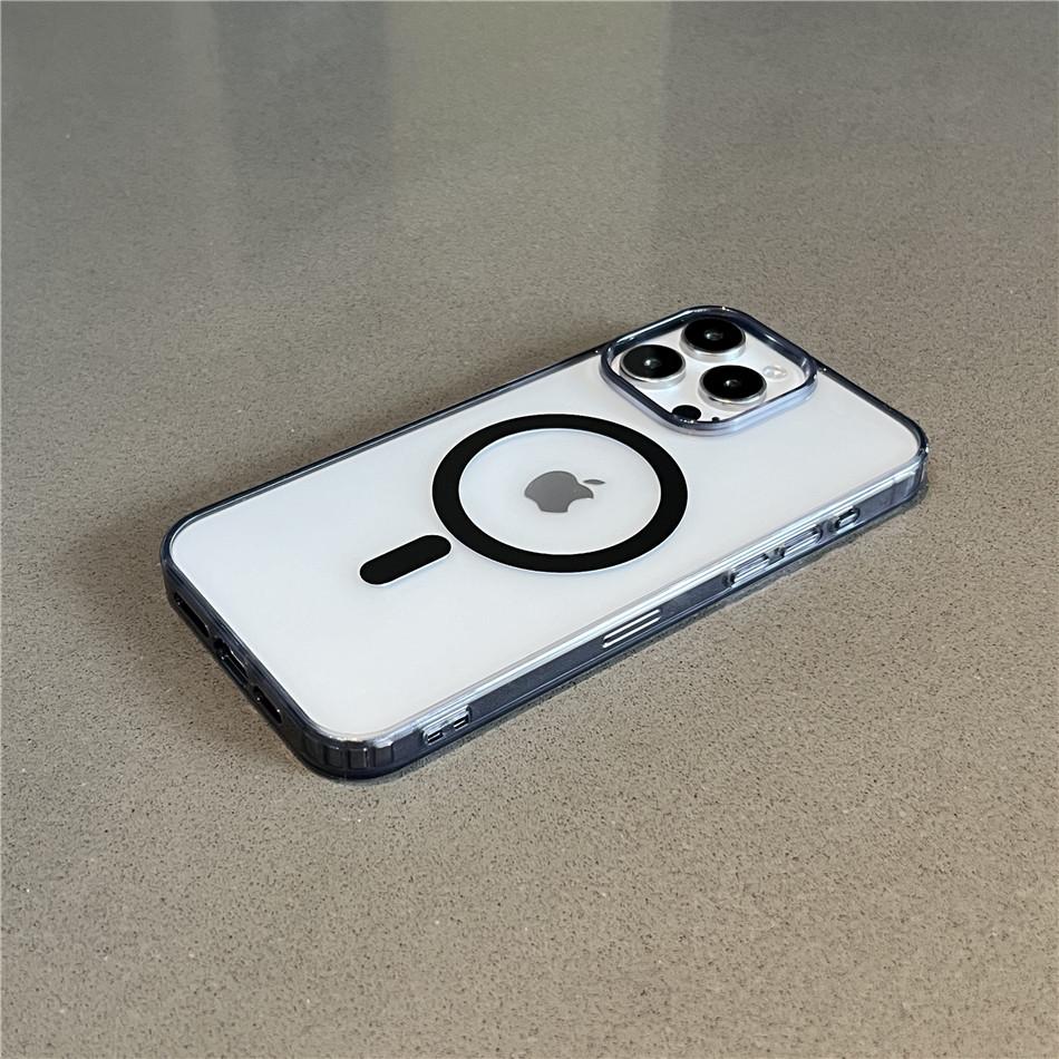 Luxury Magsafe Wireless Charge Matte Translucent Case For iPhone 15 14 13 12 11 Pro Max Plus Mini Magnetic Soft Bumper Cover