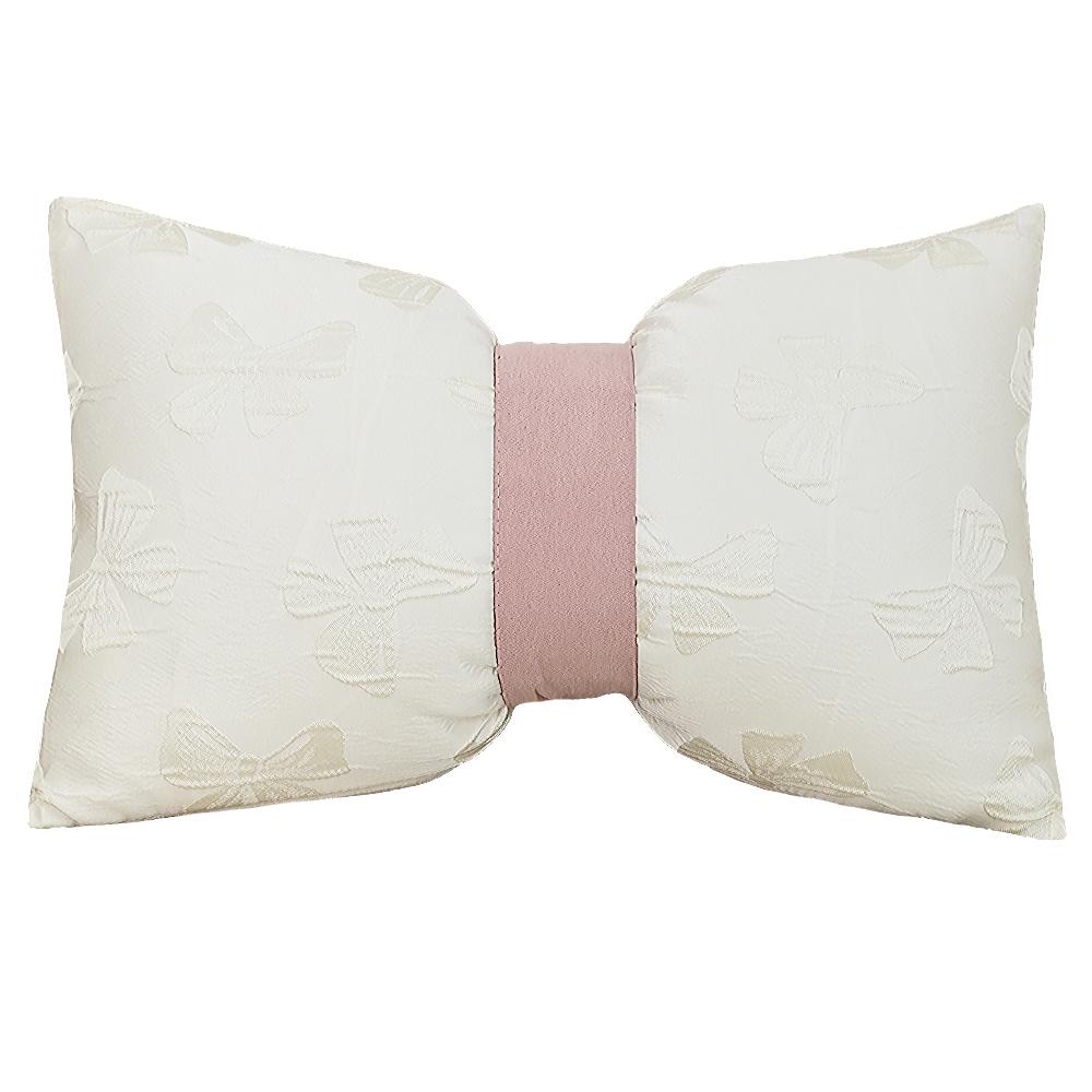 BUYNOW Jacquard Bow Pillowcase Without Pillow Core Korean Cute Girl Pink Bow Living Room Sofa Cushion Cover Home Bedroom Decor
