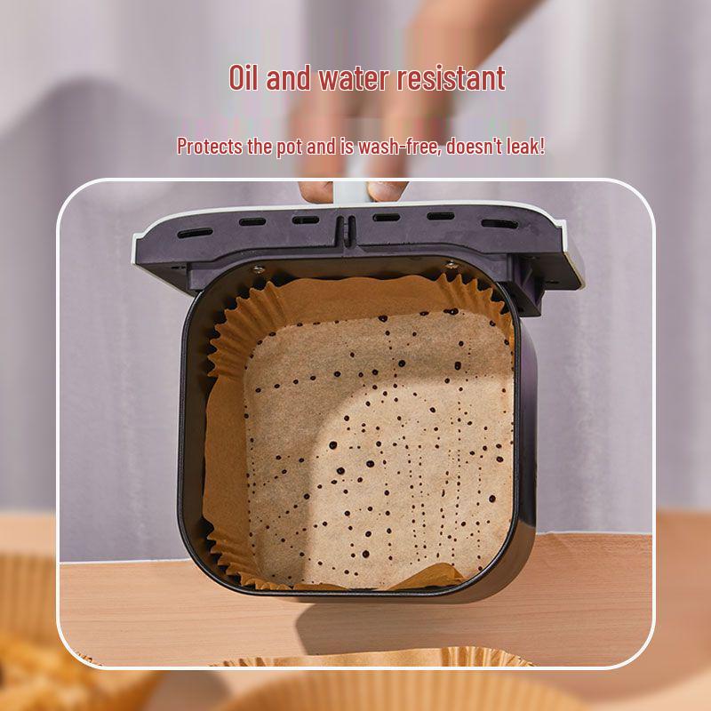 Silicone Oil Absorption Paper for Air Fryer - Square Baking Mat Foil with Household Oven Oil Absorption.