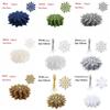 12Pcs 7.5cm Vivid DIY Craft Charming Hanging pendant Festival Decoration Party Ornaments Glitter Snowflake Christmas Tree Decor