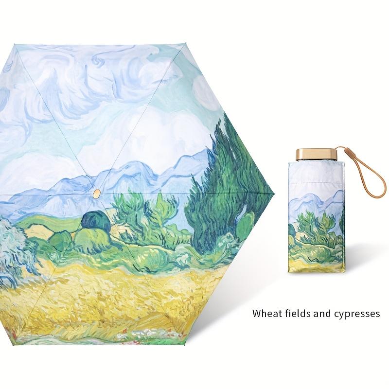Oil Painting Umbrella - Sunshade for Women, Lightweight and Compact All-Weather Use