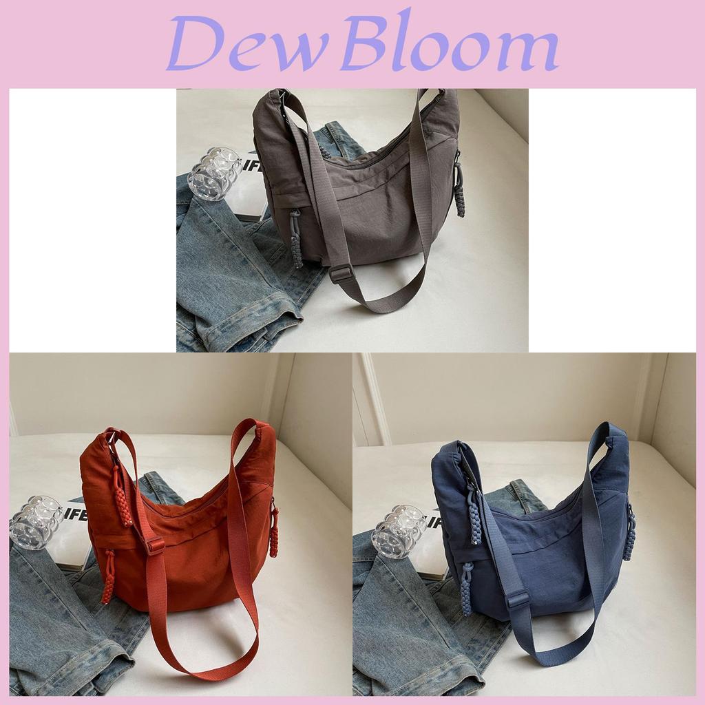 Casual Large Capacity Canvas Shoulder Bag With Zipper For Daily Use